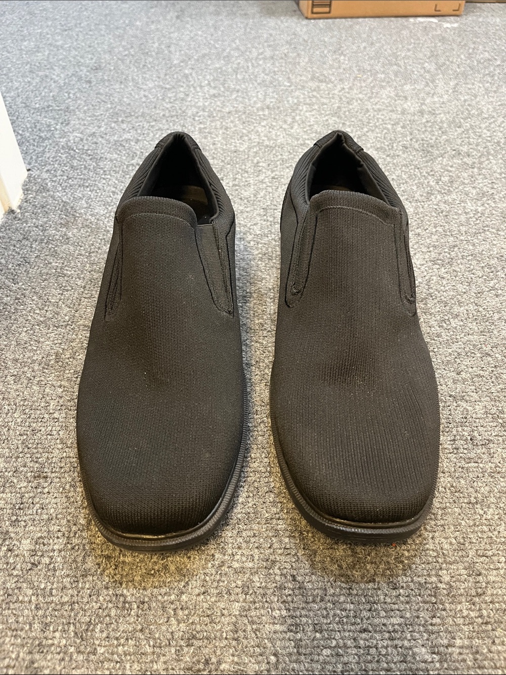 Skechers Men's Black Slip-On Knit Loafers